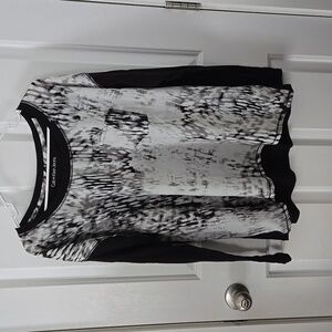 Calvin Klein Jeans Mixed Media Long Sleeve Top XL